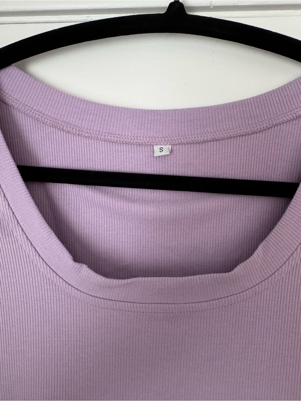 Women’s Lavender Ribbed Tank Top - Picture 4 of 5